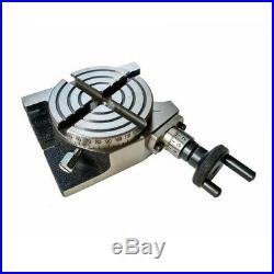 Rotary Table 80 mm 4 Slot With 50 mm Mini Lathe Chuck And Rotary Vice 3 Inch