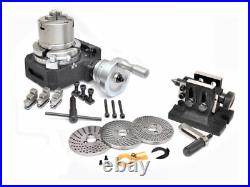 Rotary Table HV4 4SLOT with 100 mm Chuck, Tailstock & Indexing Plate Set