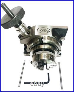 Rotary Table Horizontal And Vertical 4 100mm With 3 Jaw 65 mm Chuck Backplate