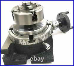 Rotary Table Horizontal And Vertical 4 / 100mm with 65mm Lathe Chuck