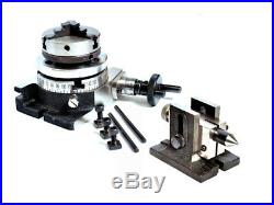 Rotary Table Horizontal & Vertical 3 / 75mm w / 65mm Lathe Chuck & Tailstock