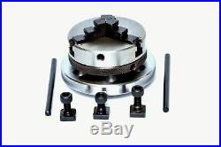 Rotary Table Horizontal & Vertical 3/75mm with50mm Lathe Chuck & Tailstock