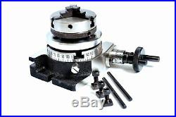 Rotary Table Horizontal & Vertical 3/75mm with50mm Lathe Chuck for MillingMachine