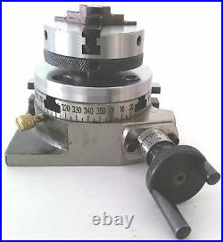 Rotary Table Horizontal & Vertical 3 75mm with65mm Lathe Chuck With Back Plate