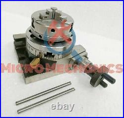 Rotary Table Horizontal & Vertical 3/75mm with65mm Lathe Chuck with Back Plate