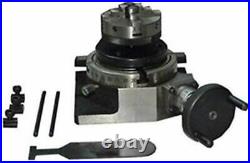 Rotary Table Horizontal & Vertical 3 / 75mm with 65mm Lathe Chuck 4 Jaw for Mil