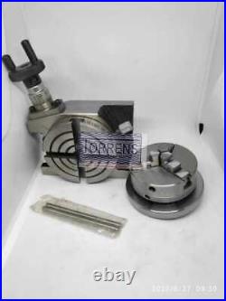 Rotary Table Horizontal & Vertical 3/80 mm+ 3Jaw Selfcentering 65mm Lathe Chuc