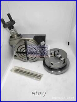 Rotary Table Horizontal & Vertical 3/80 mm+ 3Jaw Selfcentering 65mm Lathe Chuck