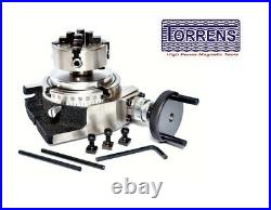 Rotary Table Horizontal & Vertical 3/80 mm+ 4Jaw Independent 65mm Lathe Chuck