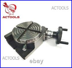 Rotary Table Horizontal & Vertical 4 / 100mm + 80mm 3 Jaws self centering Chuck