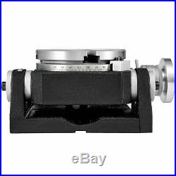 Rotary Table Horizontal Vertical Tilting 6 4-Slot 150mm for Milling Machine