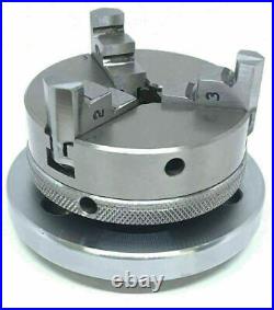 Rotary Table Horizontal and Vertical 4 100mm With 65mm 3 Jaw Chuck & Backplate