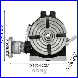 Rotary Table MT-2 4inch/100mm 6inch 4Slot Horizontal Vertical Dividing Plate