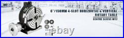 Rotary Table MT-2 4inch/100mm 6inch 4Slot Horizontals Vertical Dividing Plate