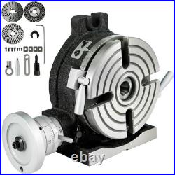 Rotary Table MT-2 4inch/100mm 6inch 4Slot Horizontals Vertical Dividing Plate