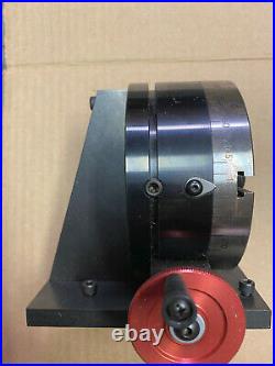 SHERLINE MANUAL ROTARY TABLE, RIGHT ANGLE STAND AND 8mm COLLET FIXTURE