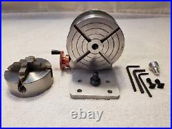Sherline 360° Rotary Table, 4 Jaw Independent Chuck And 90° Angle Mount
