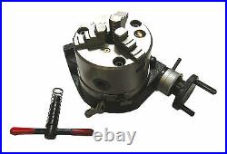 Shop Soiled 100mm / 4 Rotary Table With 3 Jaw Lathe Chuck Horizontal Vertical