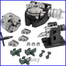 T1190 4-3/8 Rotary Table with Tailstock and Chuck
