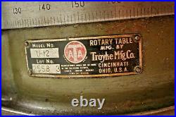 TROYKE U-12 Horizontal & Vertical Precision Rotary Table 12 Table Top