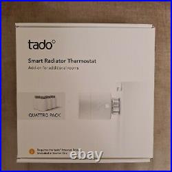 Tado° Smart Radiator Thermostat Quattro (Pack of 4) Universal Mounting