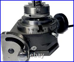 Tilting Rotary Table 3'' & 4 IN with 4-Jaws SelfCentering lathe Chuck 50 & 65MM