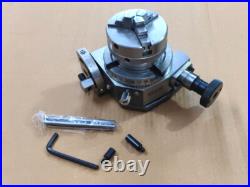 Tilting Rotary Table 3/80mm With 65mm Mini Scroll Lathe Chuck Backplate 3jaw Tilting Rotary Table 3/80mm With 65mm Mini Scroll Lathe Chuck Backplate 3jaw