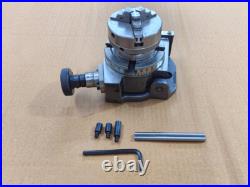 Tilting Rotary Table 3/80mm With 65mm Mini Scroll Lathe Chuck Backplate 3jaw Tilting Rotary Table 3/80mm With 65mm Mini Scroll Lathe Chuck Backplate 3jaw
