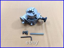 Tilting Rotary Table 3/80mm With 65mm Mini Scroll Lathe Chuck Backplate 3jaw Tilting Rotary Table 3/80mm With 65mm Mini Scroll Lathe Chuck Backplate 3jaw