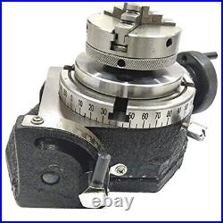 Tilting Rotary Table 3'' IN + 3-Jaw SelfCentering Chuck 65MM +T-nut + Back Plate