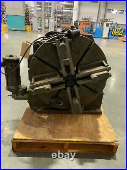 Troyke 30 horizontal vertical POWERED rotary table U-30-P withChuck 4 Jaws 1029