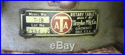 Troyke Horizontal / Vertical 18 Rotary Table Made In USA Bridgeport MILL