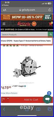Two Grizzly Precision Horizontal and Vertical Rotary Tables 8 And 10