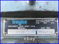 USED U-15 Troyke 15 Vertical-Horizonal Round Rotary Table with 1/2 T-Slots
