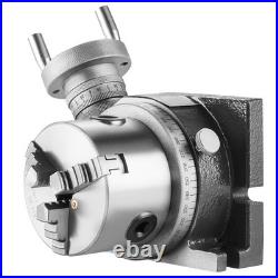 Uimoso Rotary Table for Milling Machines 4''Horizontal Vertical with 3-Jaw Chuck
