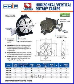 VERTEX 3900-2316 Horizontal/Vertical Rotary Table, 6 6