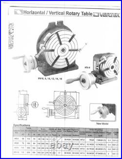 VERTEX HV-10 10 Horizontal / Vertical Rotary Table with Face Plate (6 Slots)