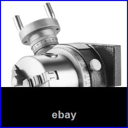 VEVOR 4 Rotary Table Horizontal/Vertical with 80mm 3-Jaw Chuck & M10 Bolts