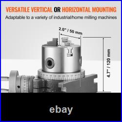 VEVOR 4 Rotary Table Horizontal/Vertical with 80mm 3-Jaw Chuck & M10 Bolts VEVOR 4 Rotary Table Horizontal/Vertical with 80mm 3-Jaw Chuck & M10 Bolts