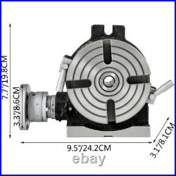 VEVOR 6 4-Slot Rotary Table For Milling Horizontal/Vertical Dividing Plates US