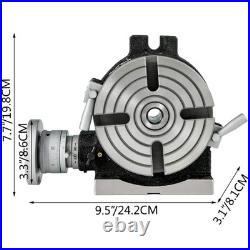 VEVOR 6 Rotary Table Horizontal Vertical Milling 2/5 T-Slot Durable