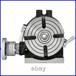 VEVOR 6 Rotary Table Horizontal Vertical Milling 2/5 T-Slot Durable