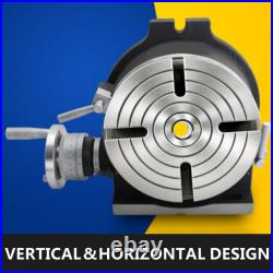 VEVOR Rotary Table Horizontal Vertical 100/150/203mm 4-Slot for Milling Machine