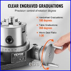 VEVOR Rotary Table for Milling Machines, 4''/ 100 mm, Horizontal Vertical Model VEVOR Rotary Table for Milling Machines, 4''/ 100 mm, Horizontal Vertical Model