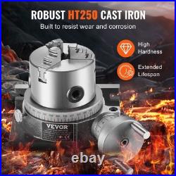VEVOR Rotary Table for Milling Machines 4'' Horizontal Vertical with 3-Jaw Chuck
