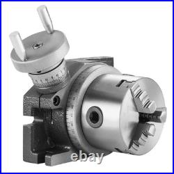 VEVOR Rotary Table for Milling Machines 4'' Horizontal Vertical with 3-Jaw Chuck