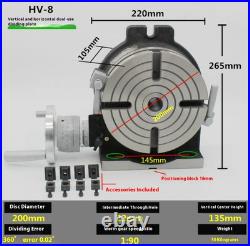 Vertical/horizontal Dual-use Indexing Milling Machine Rotary Table Divider