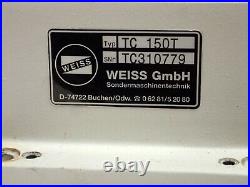 WEISS TC 150T ELECTROMECHANICAL ROTARY INDEXING TABLE 4 POSITION with MOTOR TESTED