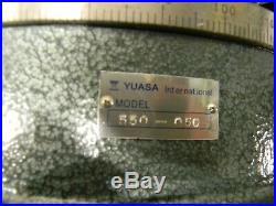 Yuasa Horizontal / Vertical Precision Rotary Table 10 Diam. 3MT 550-050 DAMAGED